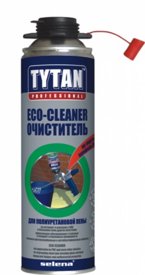 Очиститель для полиуретановой пены Tytan ЕСО  Универсальное средство для удаления не отвердевшей полиуретановой пены и клея.