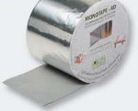 Самоклеющаяся бутиловая лента Mono Tape AD покрытая алюминиевой фольгой. 50мм 10 метров